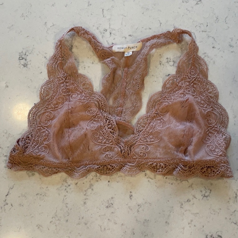 Honey Punch Light Pink Bralette